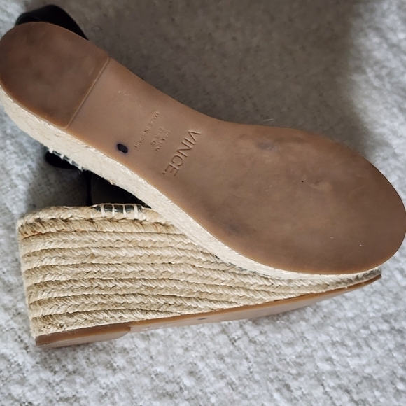 Vince Chunky platform leather espadrille color military green size 10M - Picture 9 of 10